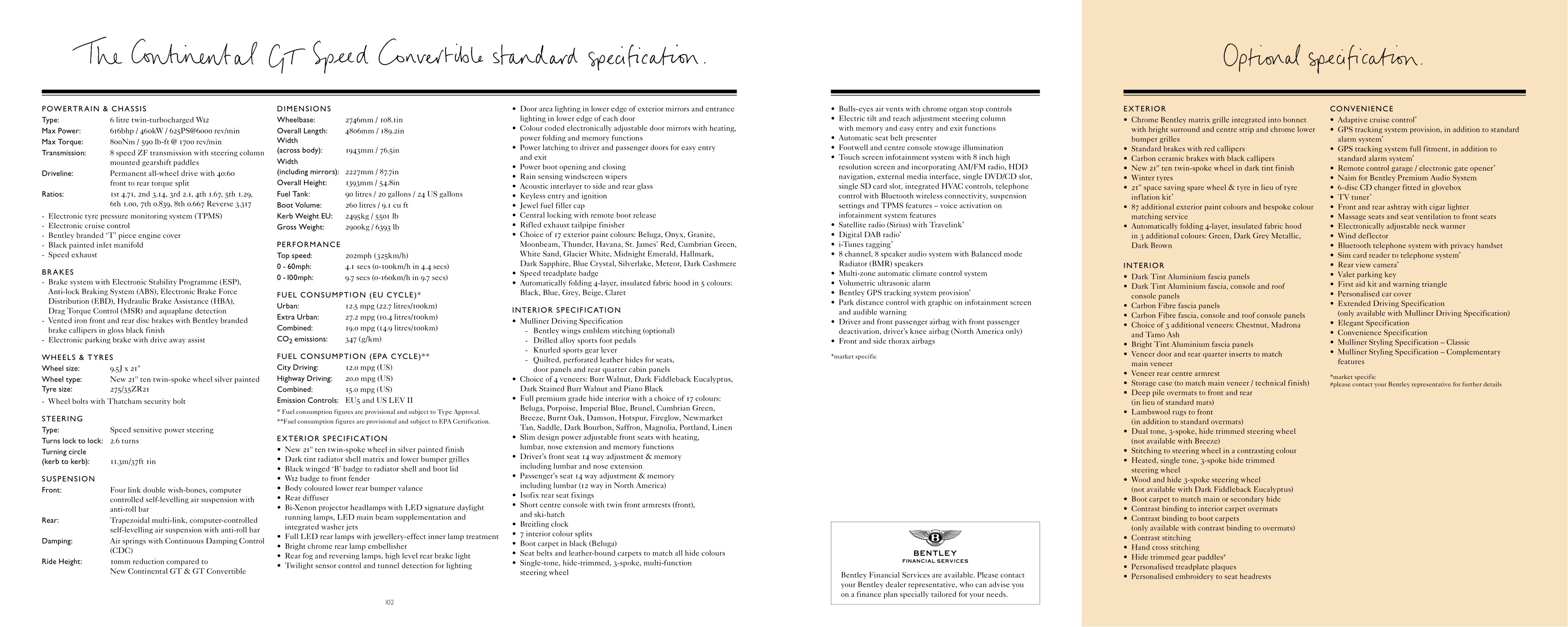 2013 Bentley Continental GTC Brochure Page 52